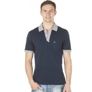 Original Penguin Angled Placket Polo Shirt
